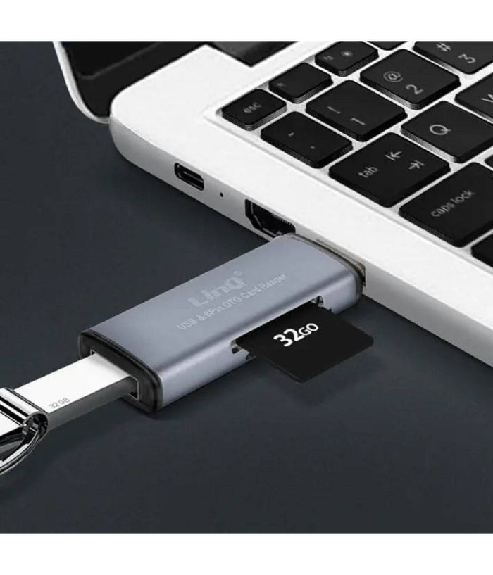 Lettore Di Schede Sd Micro-sd 2in1 Lightning Usb Maschio Otg Usb Femmina Otg802         