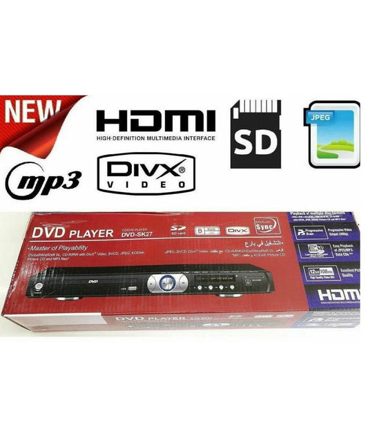 Lettore Dvd Div Cd Mp3 Usb Hdmi Media Player Telecomando Sd Jpeg         