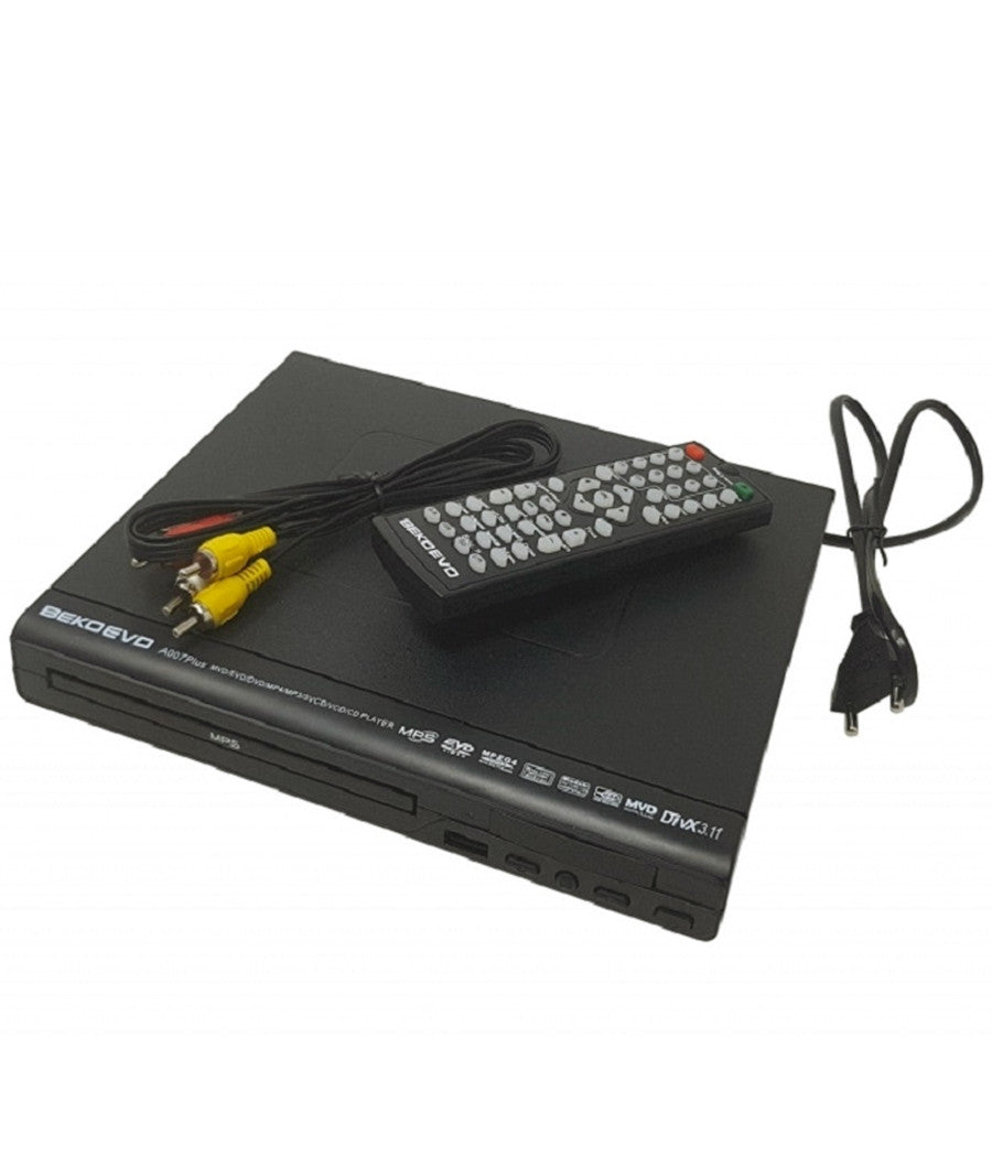 Lettore Dvd Video Evd Mvd Dvdr Cd Jpeg Mp4 Mp3 Mp5 Wma Rca Usb Telecomando         