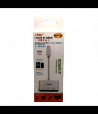 Lettore Schede Memory Card Otg 3in1 Interfaccia Lightning A Micro-sd/tf/usb Ith518         