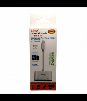 Lettore Schede Memory Card Otg 3in1 Interfaccia Lightning A Micro-sd/tf/usb Ith518         