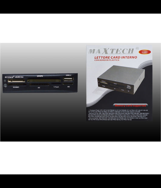 Lettore Schede Di Memoria Interno Ms Sd Mmc Tf Md Cf Usb 2.0 Maxtech Lt-it001         