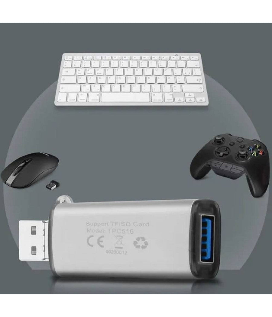 Lettore Schede Sd/micro-sd Connettore Type-c Funzione Otg Con Usb Femmina Tpc516         