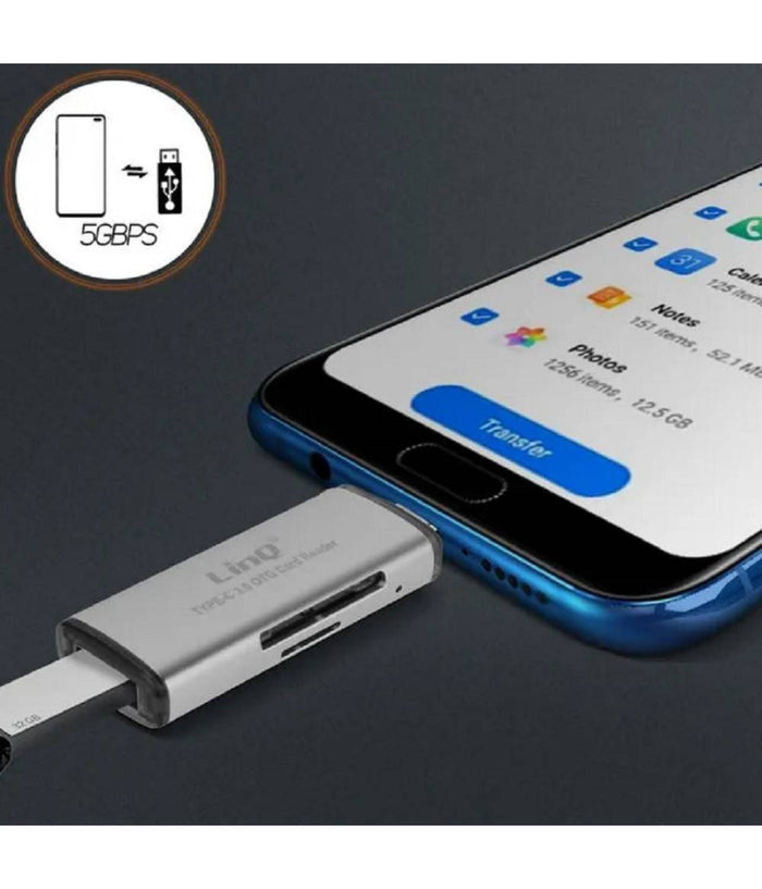 Lettore Schede Sd/micro-sd Connettore Type-c Funzione Otg Con Usb Femmina Tpc516         