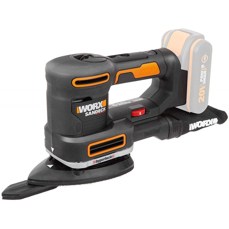 Levigatrice 20V/2Ah 5 In 1 con Batteria E Carica Rapido Worx Wx820