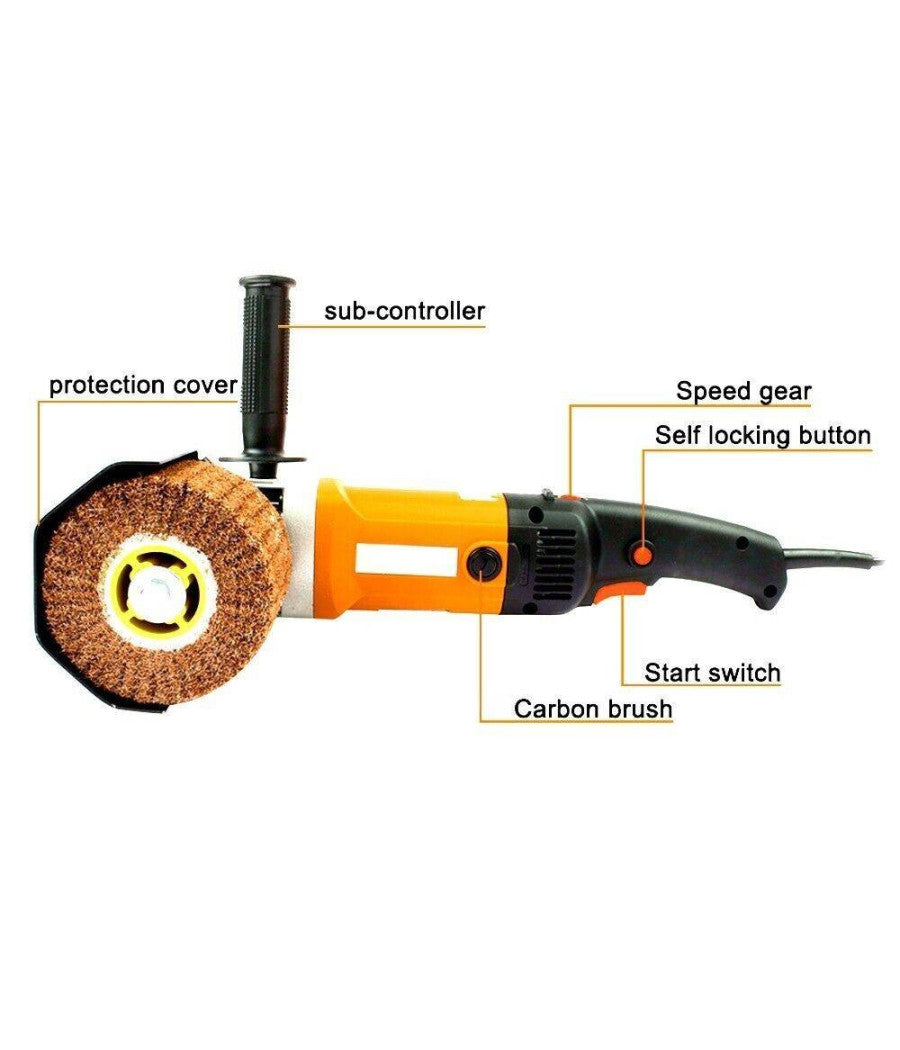 Levigatrice A Rullo Spazzolatura Satinatura Metalli Smerigliatrice 1900w Mod 120         