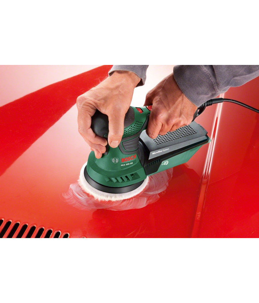 Levigatrice Bosch Pex 300 Ae Roto Orbitale 270 Watt Lucidatrice + 25 Fogli         