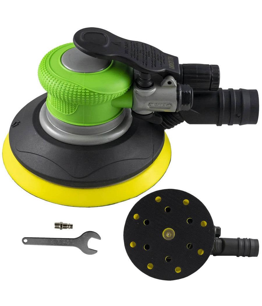 Levigatrice Rotorbitale Palmare Ad Aria Compressa Pneumatica 150mm Con Accessori         