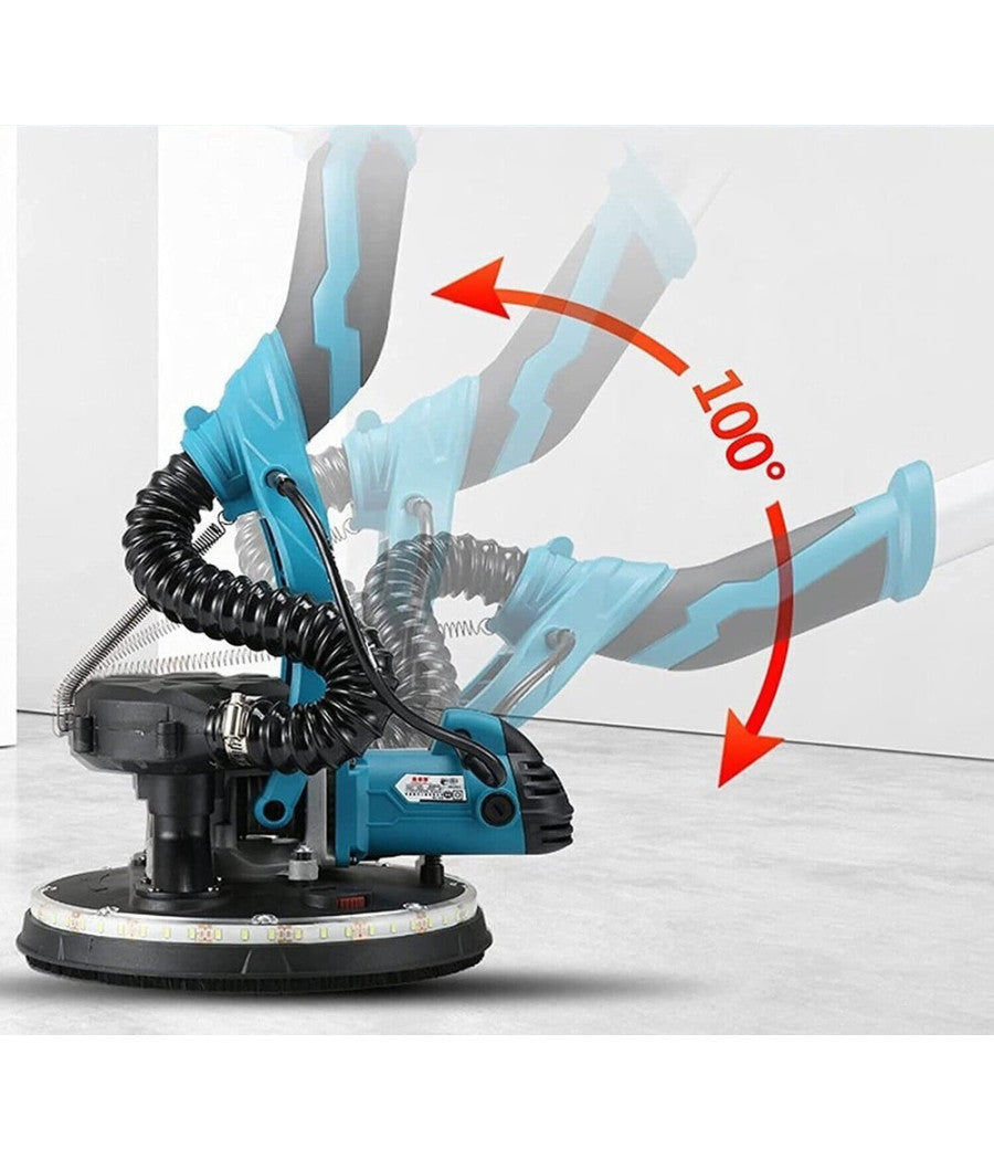 Levigatrice Telescopica Per Muri 1100 W A Giraffa Con Led 800-2300rpm 5 Velocità          