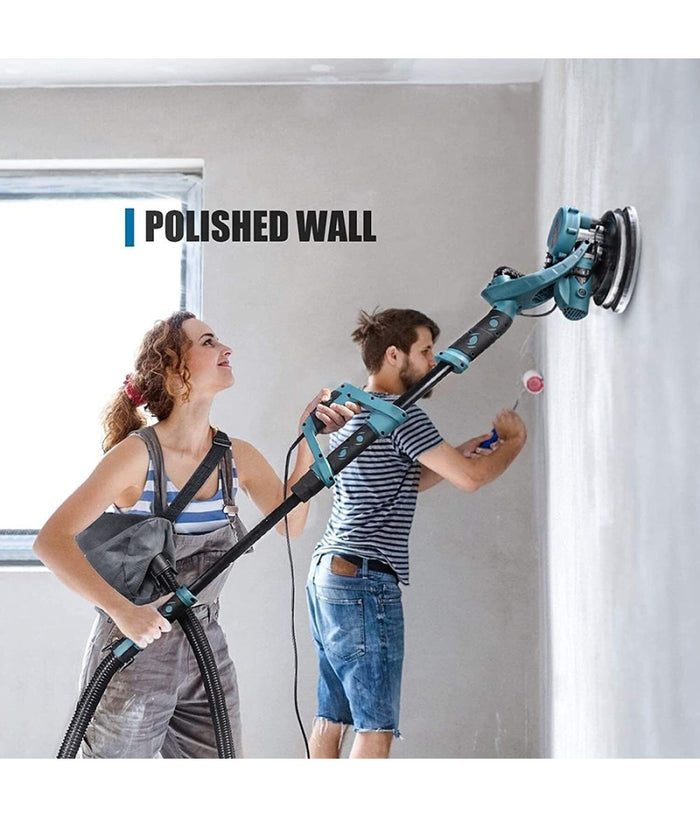 Levigatrice Telescopica Per Muri 1100 W A Giraffa Con Led 800-2300rpm 5 Velocità          