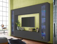 Mobile Vetrina MARUSKA L 40 x H 180 x P 30 cm grigio