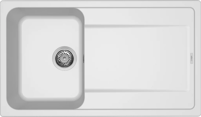 LAV. LIFE 400 86x50 1 vasca + gocciolatoio BIANCO 68