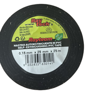 Kit nastro isolante in pvc autoestinguente multicolore per impianti sicuri *** colore nero, dimensioni 25 mm x 25 mt ...