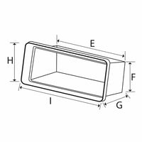 Sportello contenitore stagno in ass mm 275x375 bianco ral 9003