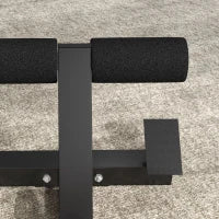 Sedia Romana ad Altezza Regolabile con Imbottitura Spessa, in Acciaio e PU, 126x70x67-84 cm, Nera