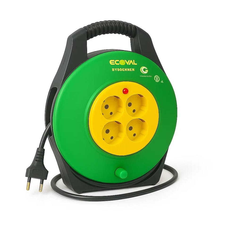Avvolgicavo ecova 32116 5 metri con 4 prese universali