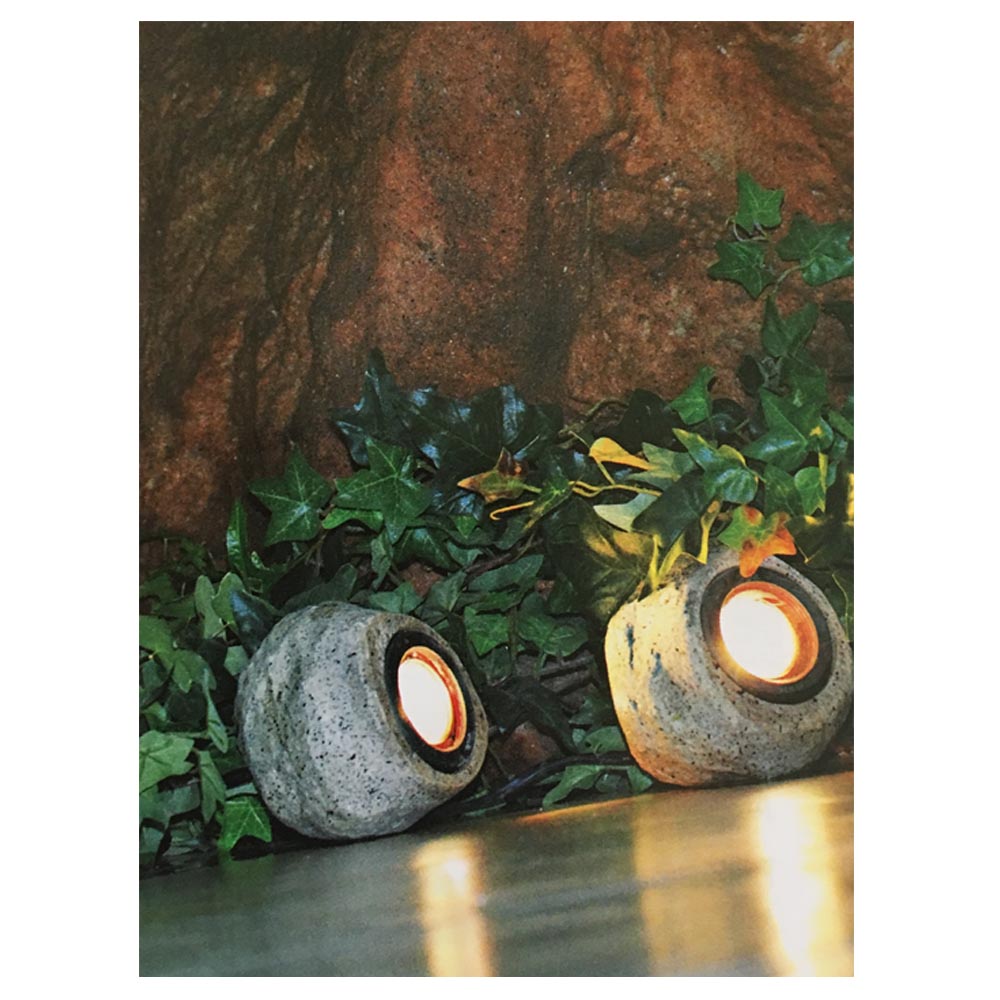 Faretti da giardino triade set di 3 faretti alogeni