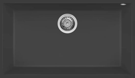 Lavello QUADRA 130 76x44 1 vasca ANTRACITE 59 SOTTOTOP