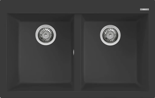 Lavello QUADRA 350 79x50 2 vasche ANTRACITE 59