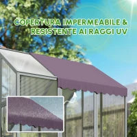 Recinto per Galline, Pollaio con Tetto Impermeabile, 2 Nidi, 2 Posatoi, per 6-8 Galline, 1.7 x 1.8 x 1.8 m, Grigio