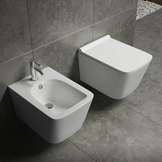 Sanitari sospesi WC, Bidet, Copriwater soft-close LIBECCIO Bianco