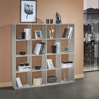 Libreria 16 vani a giorno olmo perla Hawai 141x32x141H