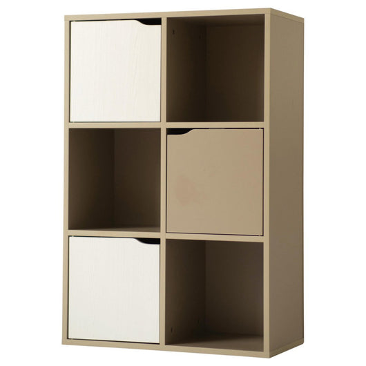 Libreria 3 Ante+3 Vani Miracle Cemento+bianco