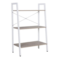 Libreria 3 Scaffali Lilas Legno Naturale/bianco 64x34x97