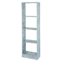 Libreria 4 Vani A Giorno 40x24x137 Legno Cemento