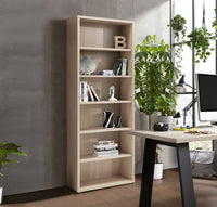 Libreria Leonardo con 5 ripiani in finitura Rovere, ZCMLEOLIB3