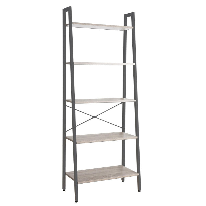 Libreria 5 Scaffali Lilas Legno Naturale/antracite 64x34x164