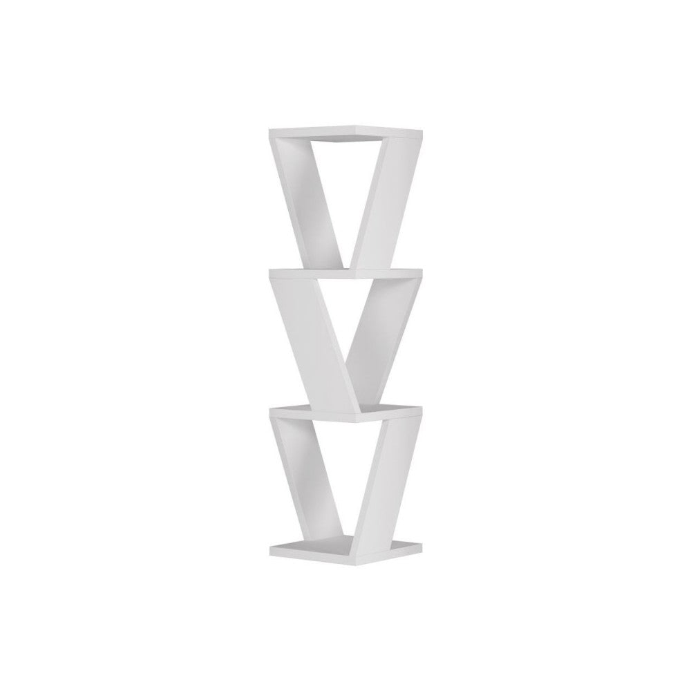 Libreria angolare pensile Zena colore bianco