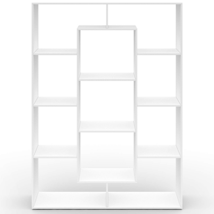 IDMarket - Libreria COLETTE con 11 scomparti bianchi H.143 cm