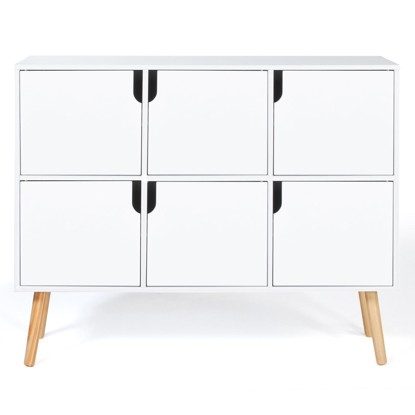 IDMarket - Libreria cubo per bambini in legno bianco con 6 scomparti EMMIE