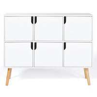 IDMarket - Libreria cubo per bambini in legno bianco con 6 scomparti EMMIE