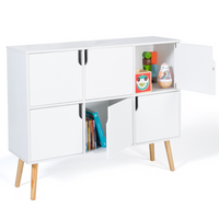IDMarket - Libreria cubo per bambini in legno bianco con 6 scomparti EMMIE