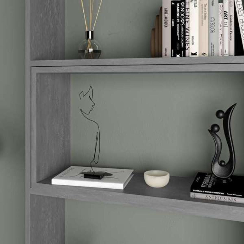 Libreria estensibile angolare Wish 72x22x200h colore grigio retro