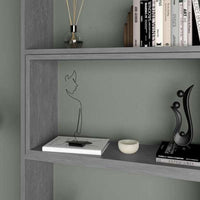 Libreria estensibile angolare Wish 72x22x200h colore grigio retro