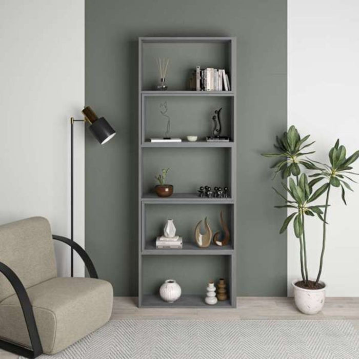 Libreria estensibile angolare Wish 72x22x200h colore grigio retro