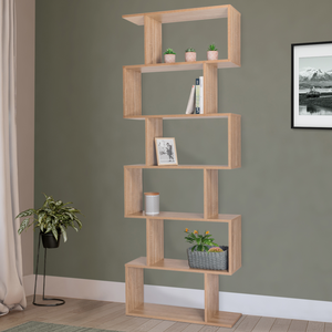 IDMarket - Libreria form S faggio look 189 cm SOFIA