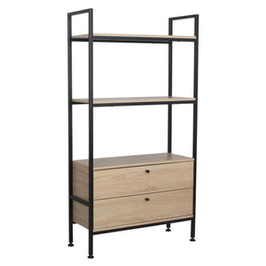 Libreria Hamilton 2 Mensole + 2 Cassetti Dimensione 78x30x147 Cm