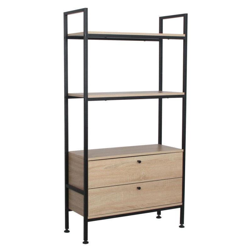 Libreria Hamilton 2 Mensole + 2 Cassetti Dimensione 78x30x147 Cm