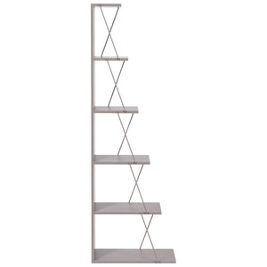 Libreria Linear In Metallo+legno Truciolato Tortora Dimensione 50x22x150cm