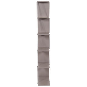 Libreria Linear In Metallo+legno Truciolato Tortora Dimensione 50x22x150cm