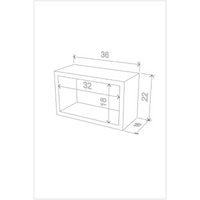Libreria MENSOLE pensile Monroe composta da 3 quadri RF141104