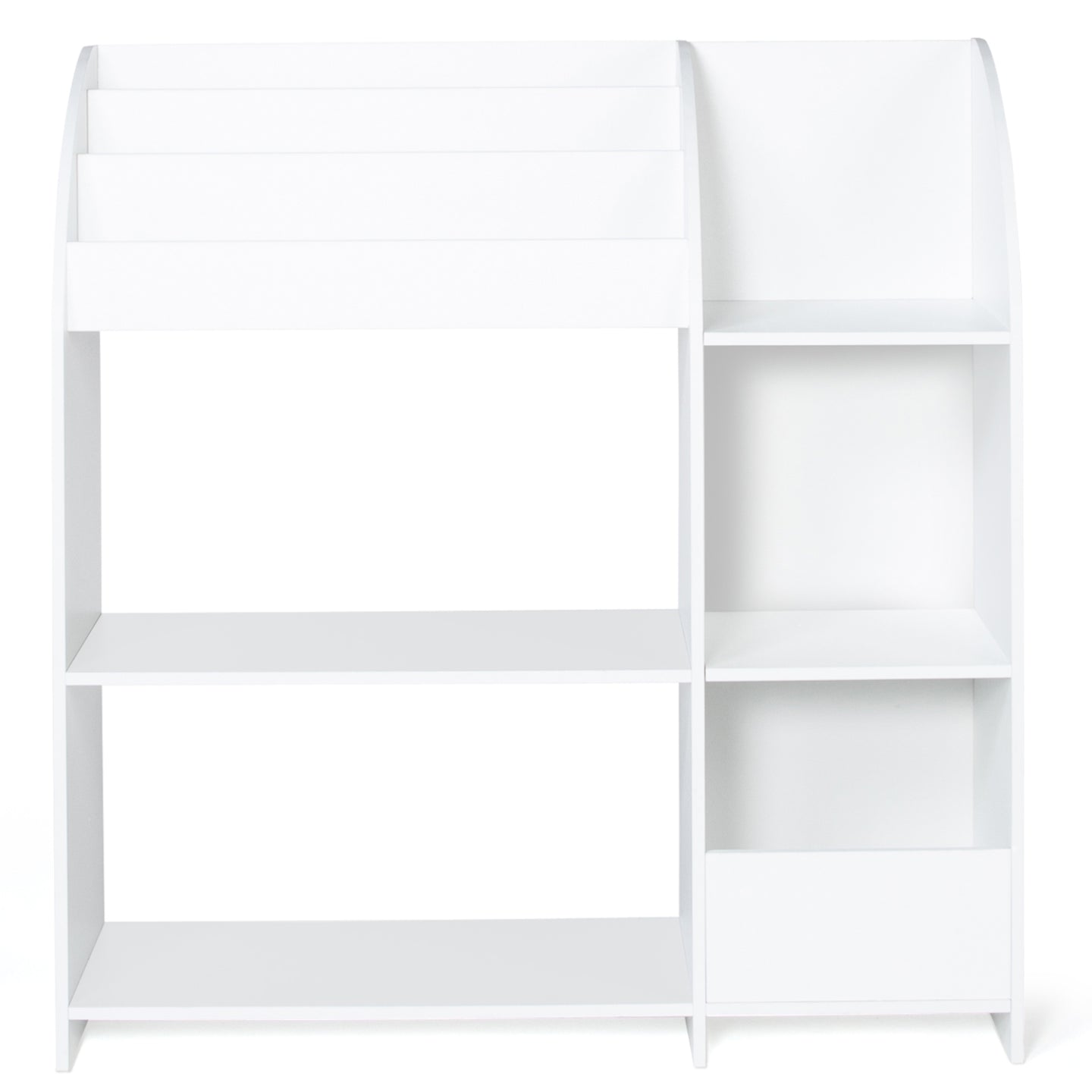 IDMarket - Libreria, mobili contenitori in legno bianco con ripani, scaffale per giocattoli per bambini EMMA