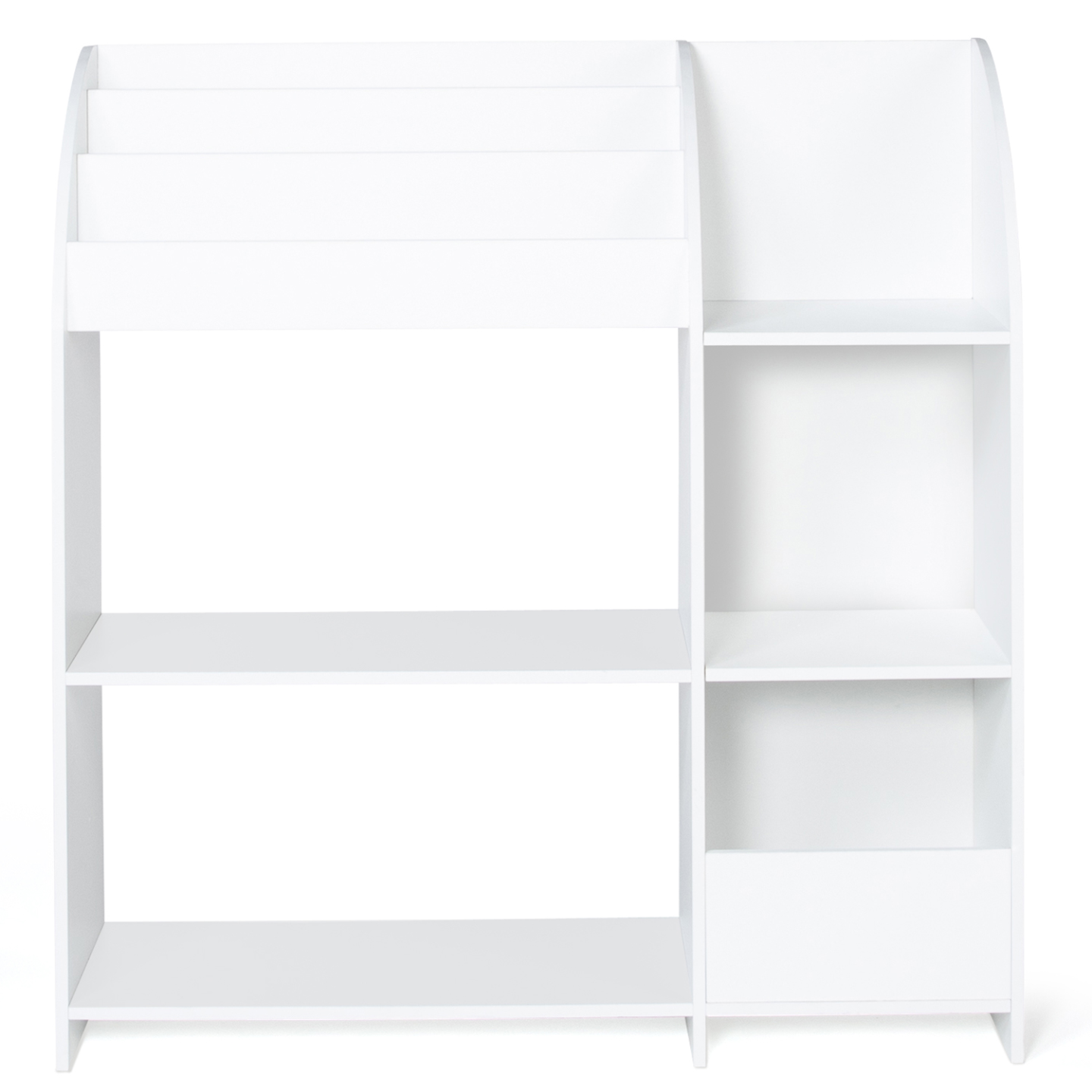 IDMarket - Libreria, mobili contenitori in legno bianco con ripani, scaffale per giocattoli per bambini EMMA