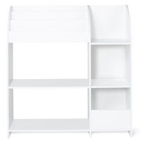 IDMarket - Libreria, mobili contenitori in legno bianco con ripani, scaffale per giocattoli per bambini EMMA