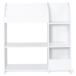 IDMarket - Libreria, mobili contenitori in legno bianco con ripani, scaffale per giocattoli per bambini EMMA