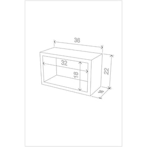 Libreria pensile composta da 3 quadri Monroe RF141104